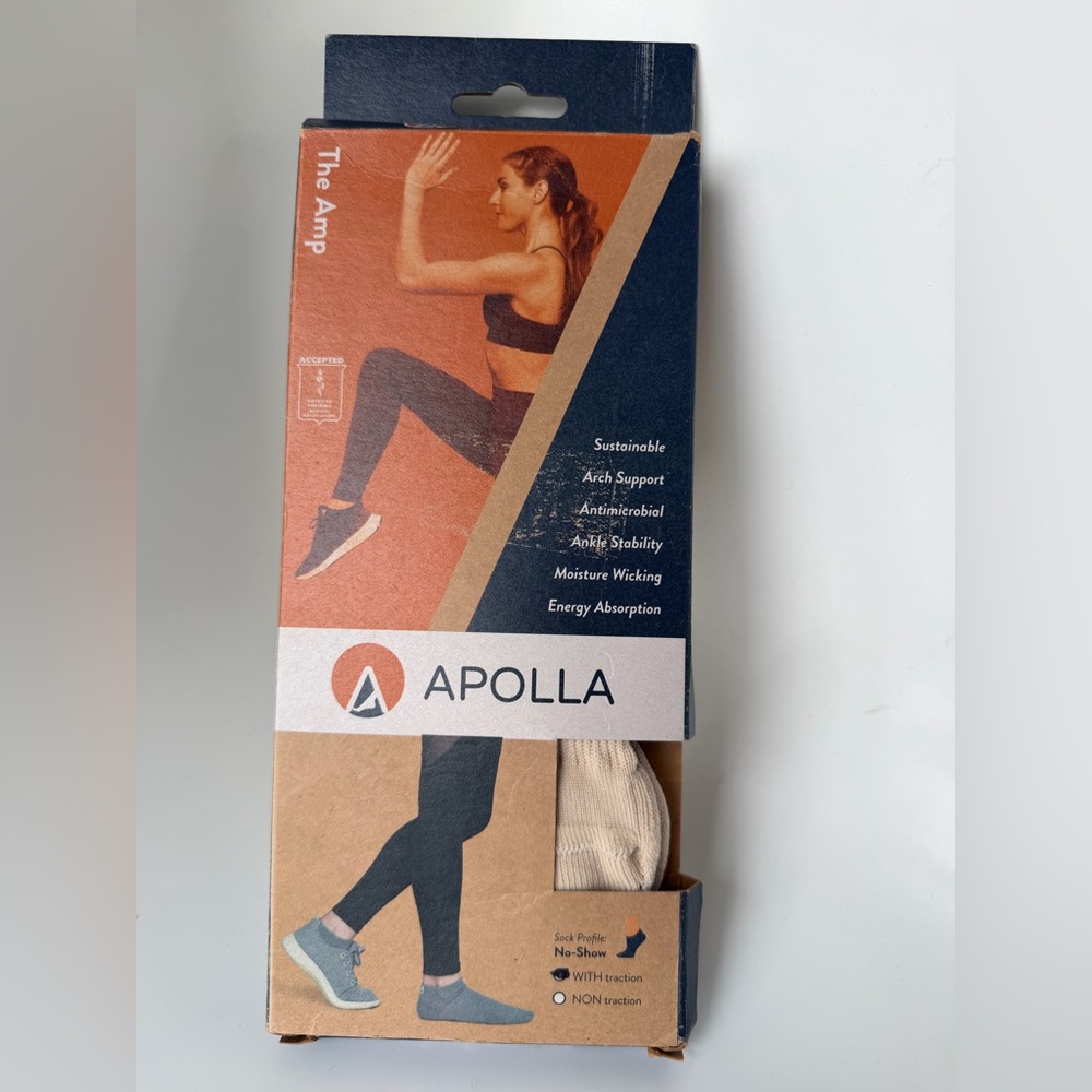 Apolla The Amp Traction Socks Women Size XS NWT No Show Ankle Compression